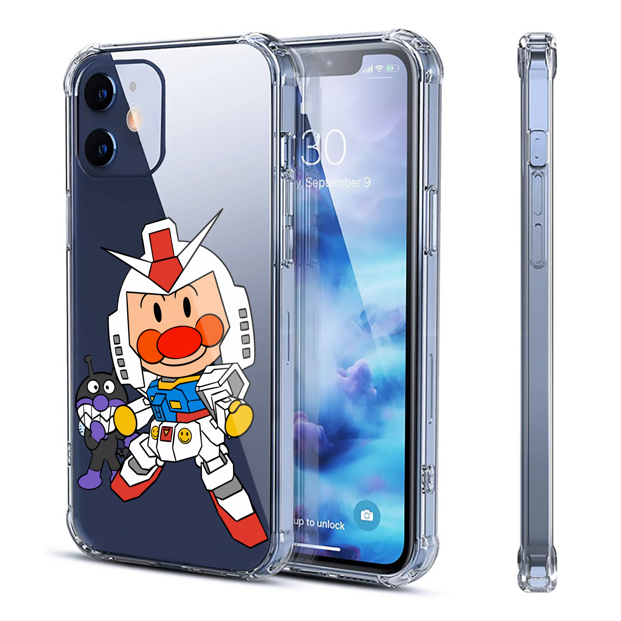 （画像用） アンパンマン Anpanman 【iPhone 12シリーズ対応】透明スマホケース（クリアソフトケース）